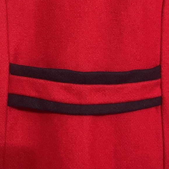 Original Doren Girl Coat Red / Navy Gold rope trim size 6x 100% wool - Picture 9 of 12